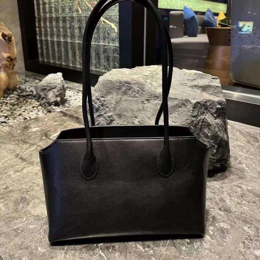 Mm Women's Bags Niche Genuine Leather Women's Vegetable Tanned Sheepskin Long Shoulder Strap Handbag, Minimalist Underarm Tote Bag, High-End