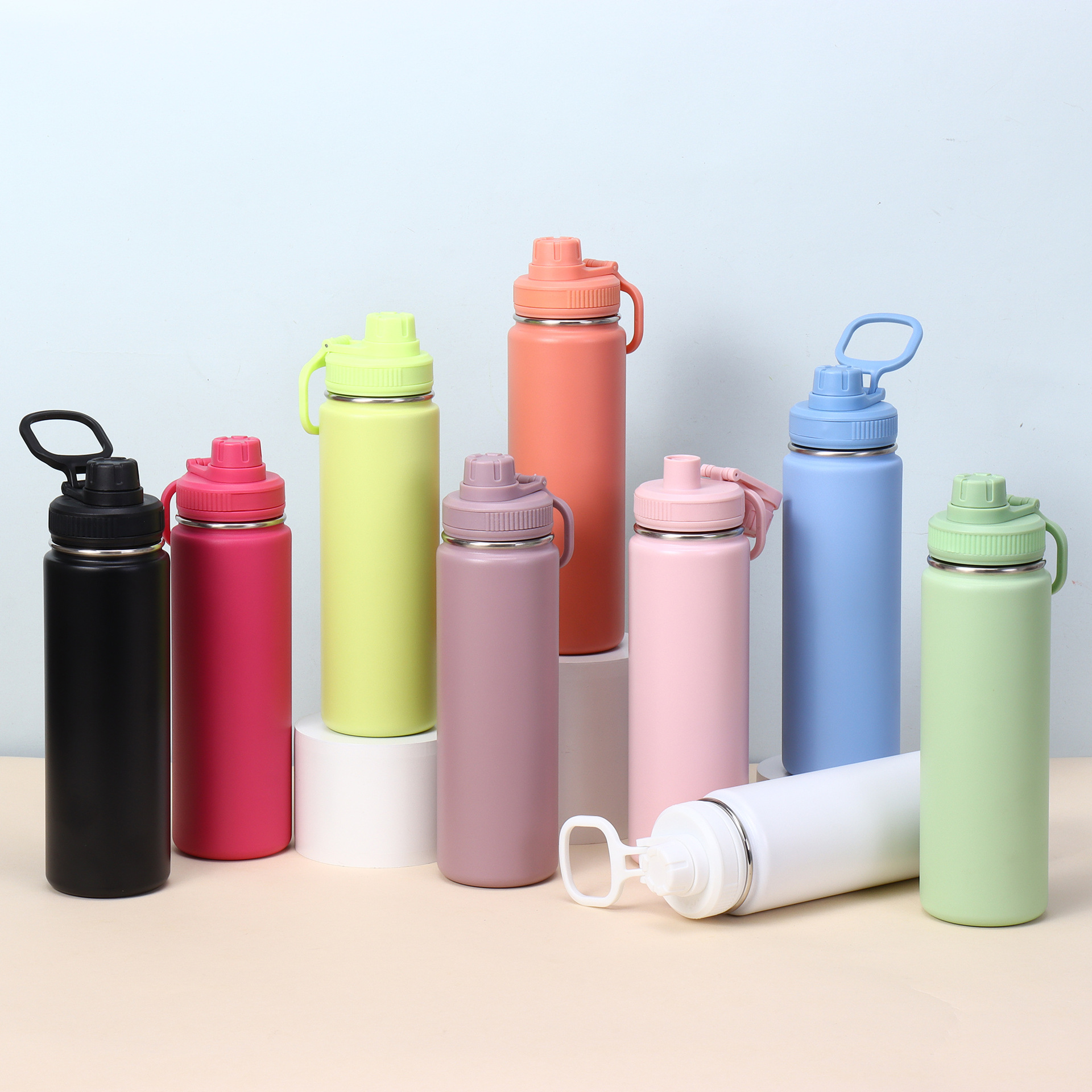 750ml Insulated Water Cup Sports Bottle Water Bottles Stainless Steel Vacuum Portable Leakproof Outdoor Cup WLL2566