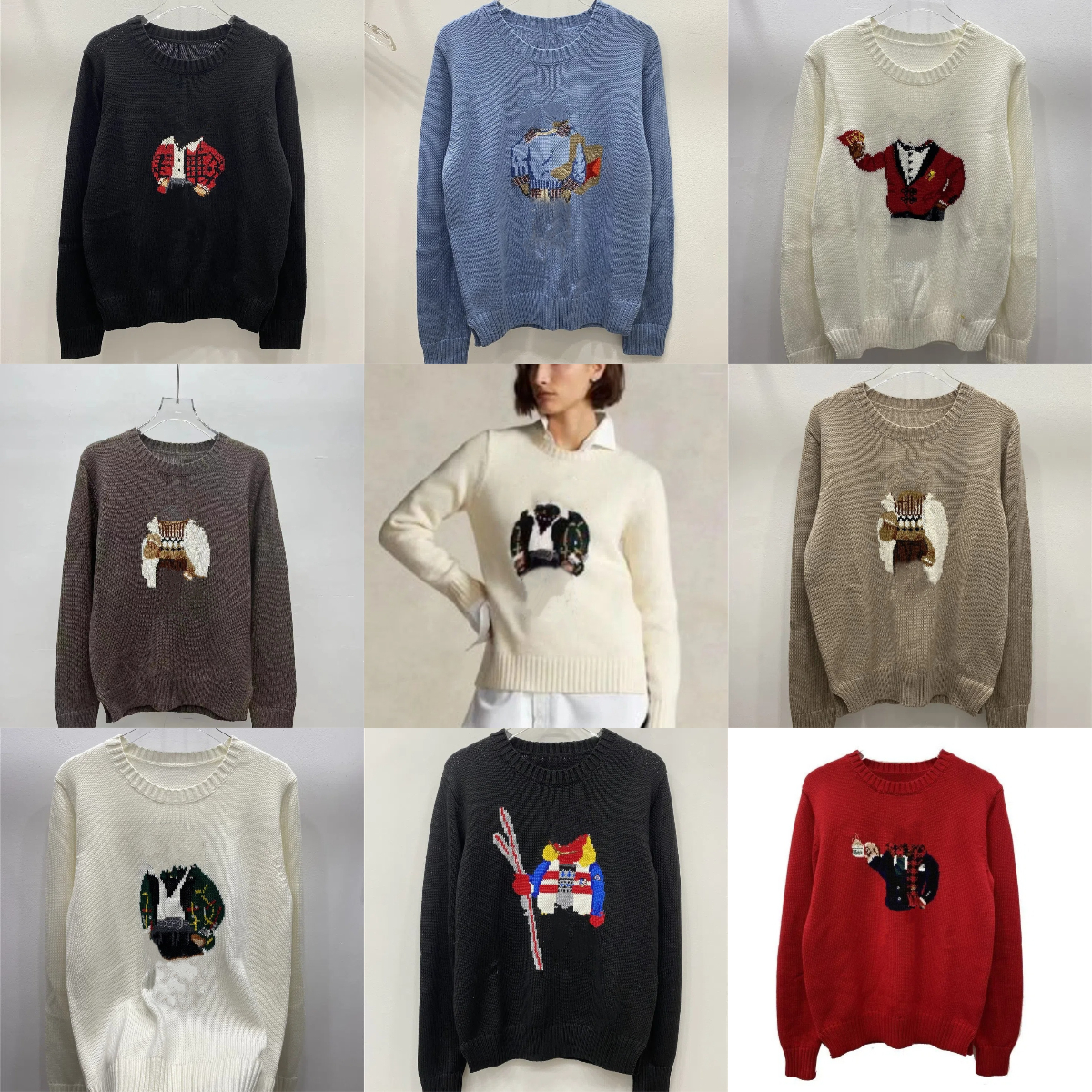 Women's Sweaters Crochet Knit Sweater Pullover Women Jacquard Knitwear Autumn Winter Tops