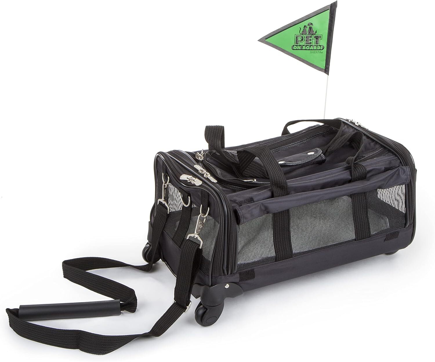 sherpa on wheels indoor pet dog harness black large size suitable for all breeds and sizes