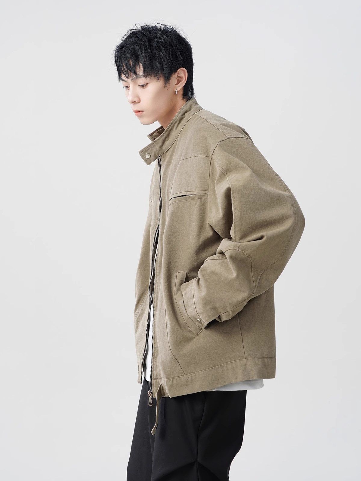 H12242 Sweatshirts for men spring 2025 new styles for inner wear loose heavyweight