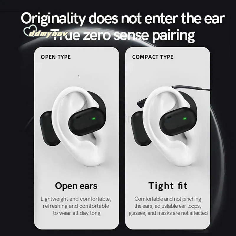 Wireless BT OWS Open Headset Air Conduction Ear Hook Earphones Handsfree Noise Cancelling Sports Headphones M250819 ddmynov