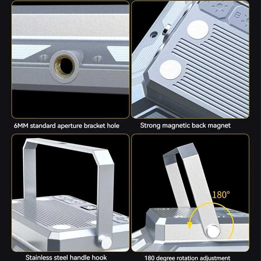 Heinast KXK-686 XPE LED 1000LM Flood Work Light Type-C Rechargeable Built-in Battery IP44 Waterproof Outdoor Work Camping Lamp M251115