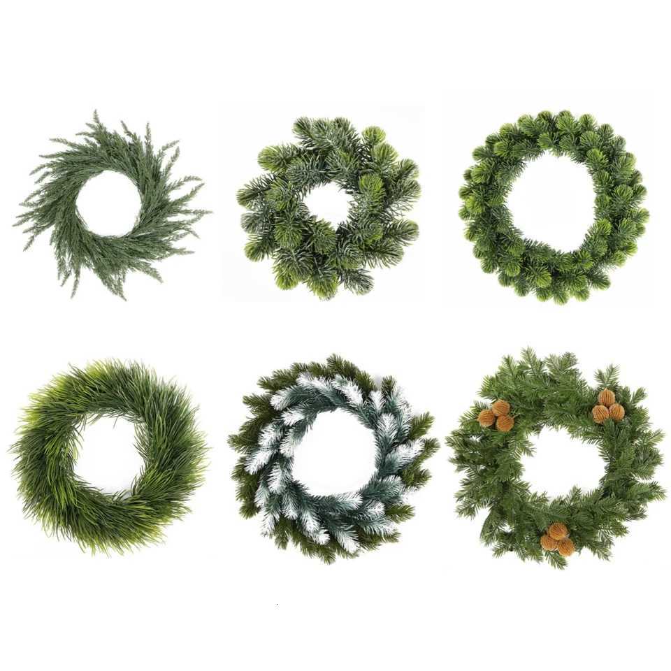 Artificial Christmas Decoration Festive Atmosphere Front Door Decor 20CM Artificial Wreath Flexible DecorationM251115