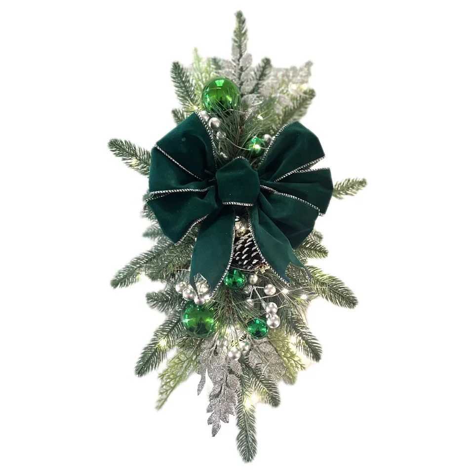 Atmosphere Decorative Garland Ornament Christmas Wreath Party Supplies Home Door Window Decoration For Holiday Wall DoorM251115