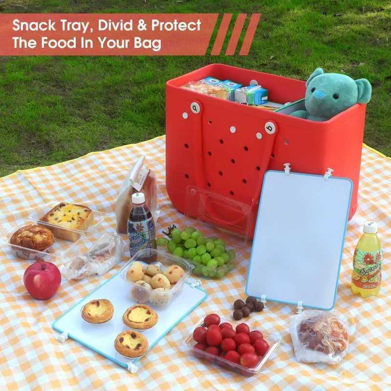 1 Borg bag divider tray XL large beach handbag insert storage accessory rubber jelly bag portable divider space organizer W250415