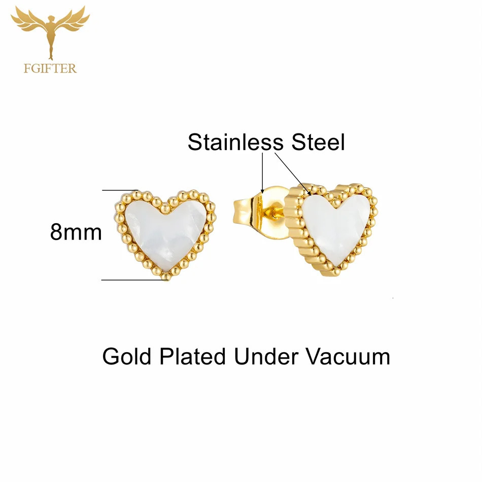 12 pairs of romantic heart-shaped statement stud earrings gold stainless steel jewelry earrings set for mom lover friend woman 250409
