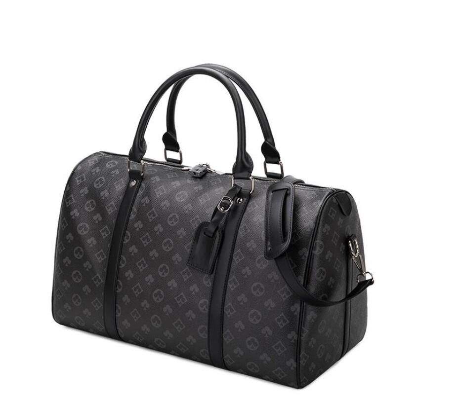 High quality designer duffel bag 54cm Large capacity embossed travel bag 50cm classic printed coating men's and women's fashion outdoor bag Canvas leather duffel bag