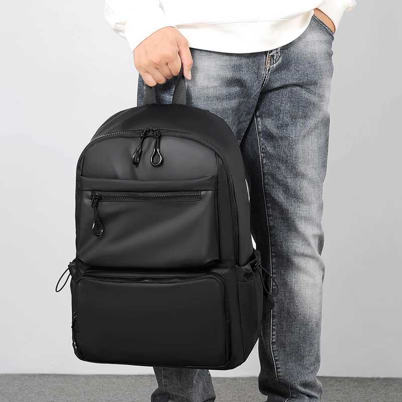 1Pcs 14-inch Fashion Casual Backpack Spacious Laptop CompartmentWaterproof FabricIdeal for Men Students and ProfessionalsW251114