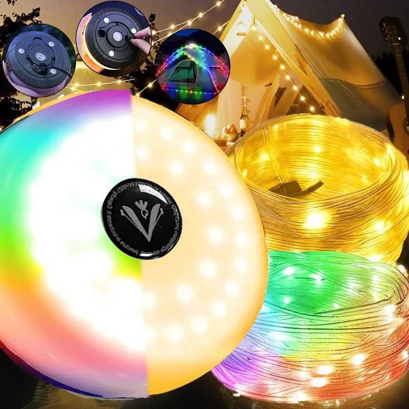 LED Camping Lamp Strip Atmosphere LED Fairy Lights Waterproof Recyclable Light Belt Outdoor Garden Christmas Decor Light String M251115
