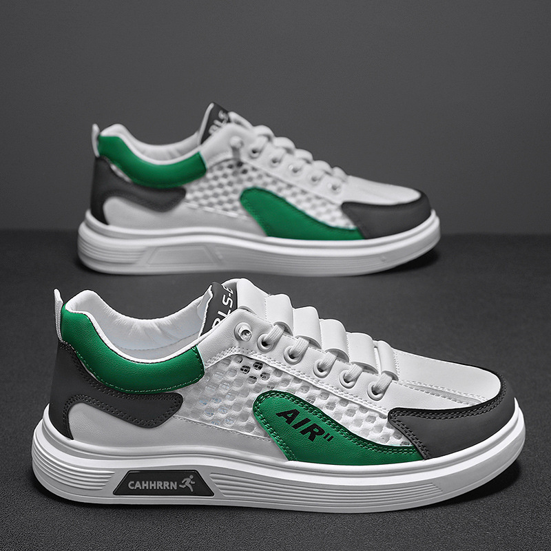 Free shipping designer casual shoes men flat shoes mesh breathable lightweight board shoes trendy fashion