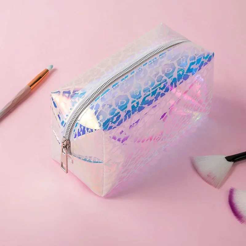 Transparent laser dot printing waterproof cosmetic bag Cosmetic organizer Portable lipstick cosmetic bagXJ250415