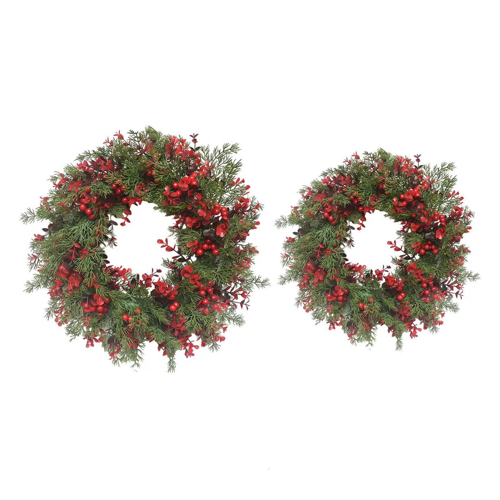 Christmas Wreath Xmas Wreath Housewarming Red Berries Farmhouse HolidayM251115
