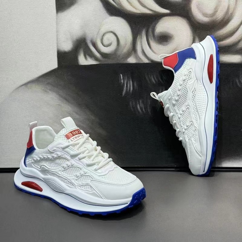2025 Free shipping sports shoes men casual shoes mesh perforated breathable running shoes lightweight trendy fashion