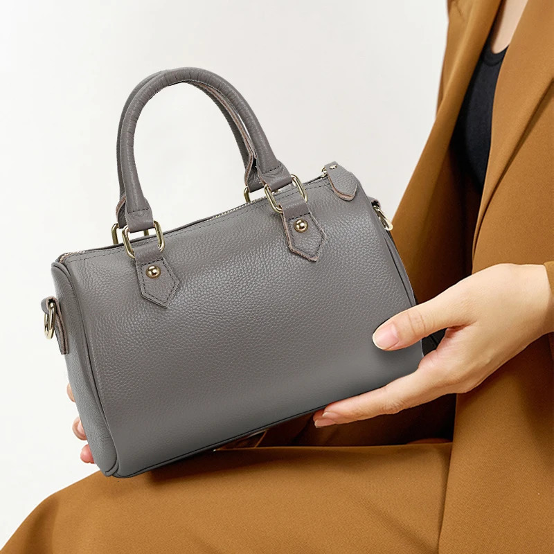 Aidrani Fashion Simple Cowboy Womens Handbag Grey Casual Daily Edition Cross Shoulder Bag 250410