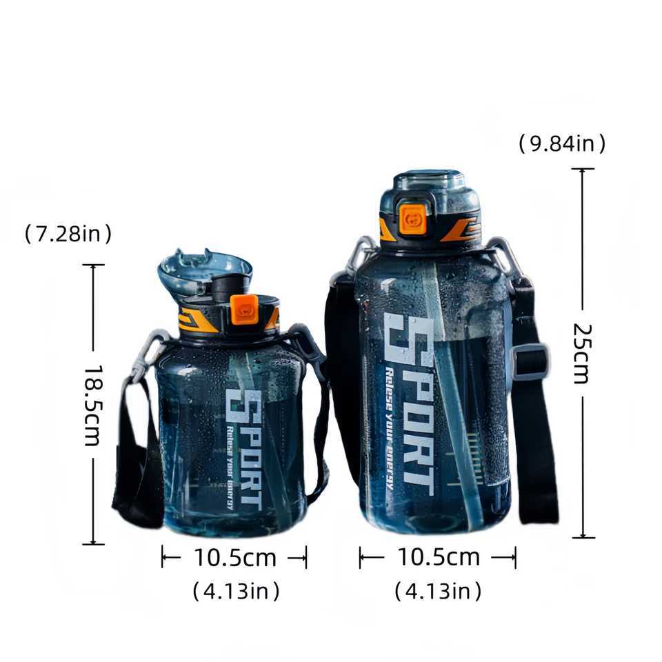 1000ml/1500ml Large Capacity Sports Water Bottle LeakProof Plastic Drinking Bottles Outdoor Travel Cycling Hiking Gym DrinkwareW251114