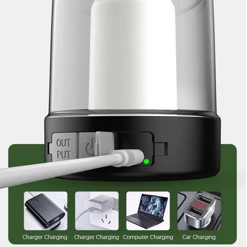 Portable Camping Tent Light Outdoor Rechargeable USB Candle Flame Camping Lamp Led Lighting Simplicity Camping Lighting Fixtures M251115