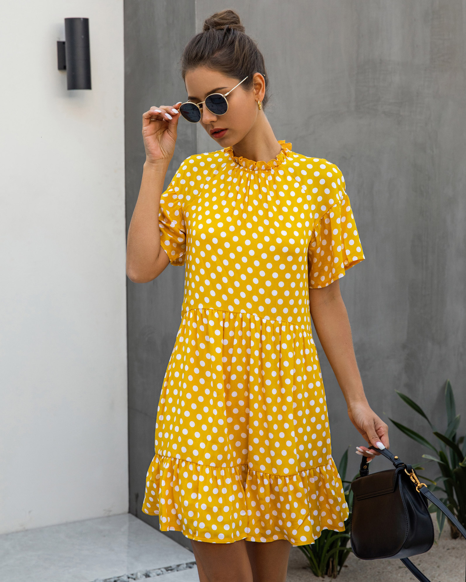 New Summer Fashion Polka Dot Style Womens Dress 210415