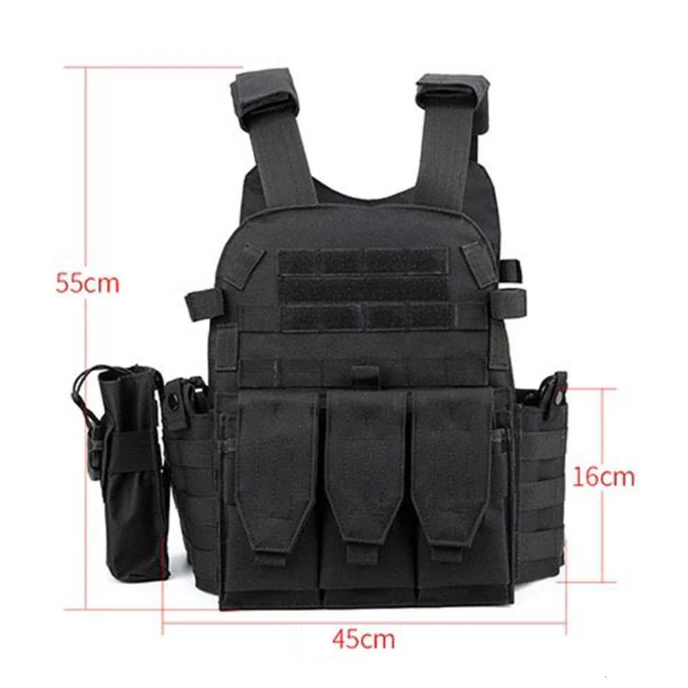 Camouflage Plate Carrier Vest Multi-Functional Paintball Airsoft Vest Adjustable Men Women Combat Equipment for Outdoor Cycling XJ251114
