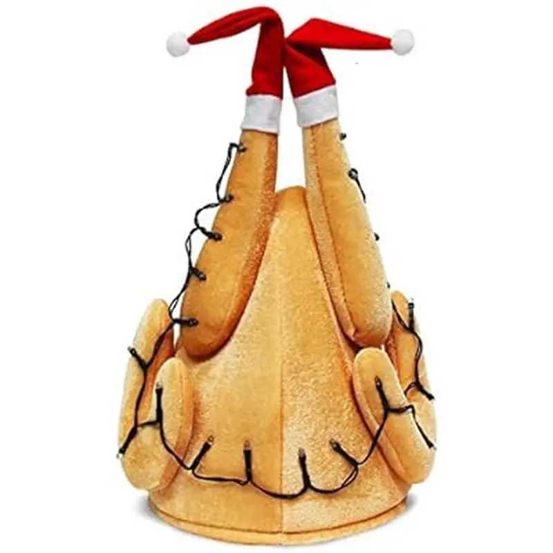 Neutral turkey hat glowing drumstick hat Christmas costume Thanksgiving Y251115