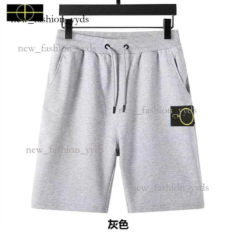 Pull Stone Top Material Beach Pull Stone Shorts Men's Retro Topstoney Pants Pure Blue Short Logo Tie Women Embroidery Summer Street Hot Five-Point Cargo 46E