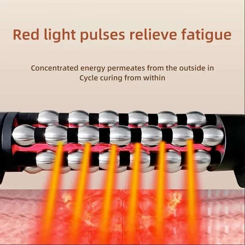 Relaxed Red Light Heated Device 360 Rotating Inner Ball Muscle Relaxation Massage Roller For Whole Body Anti Cellulite