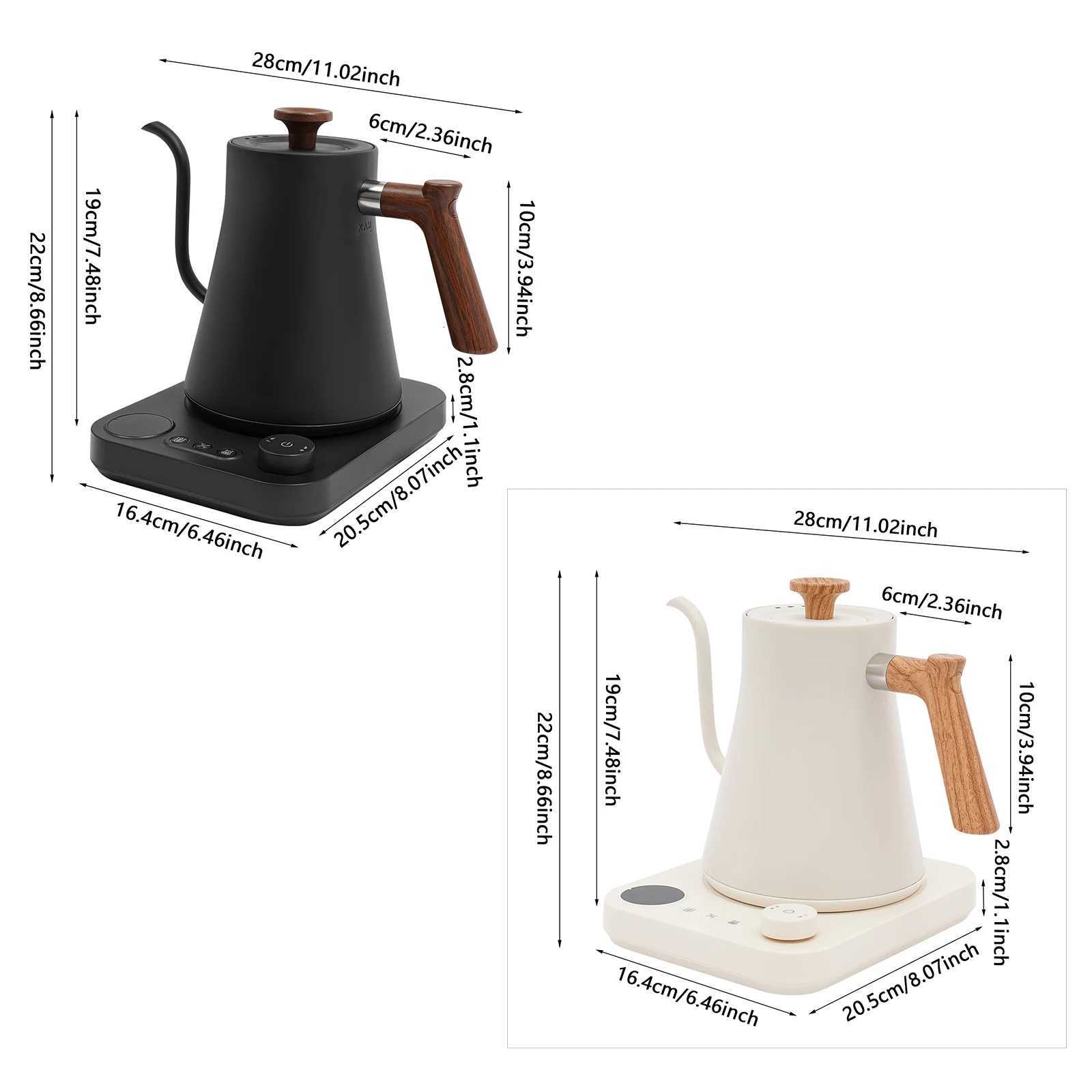 Precision Gooseneck Kettle 1200W 09L Electric Pour-Over Kettle with LED Temp Control 104-212F for Coffee Tea Y251114