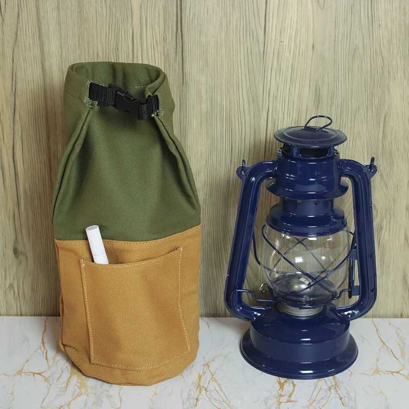 Canvas Tool Pouch Kerosene Lamp Storage Bag Horse Oil Lamp Buggy Bag Travel Bottle Bag Anti-scratch Canvas Oil Lantern Storage C M251115