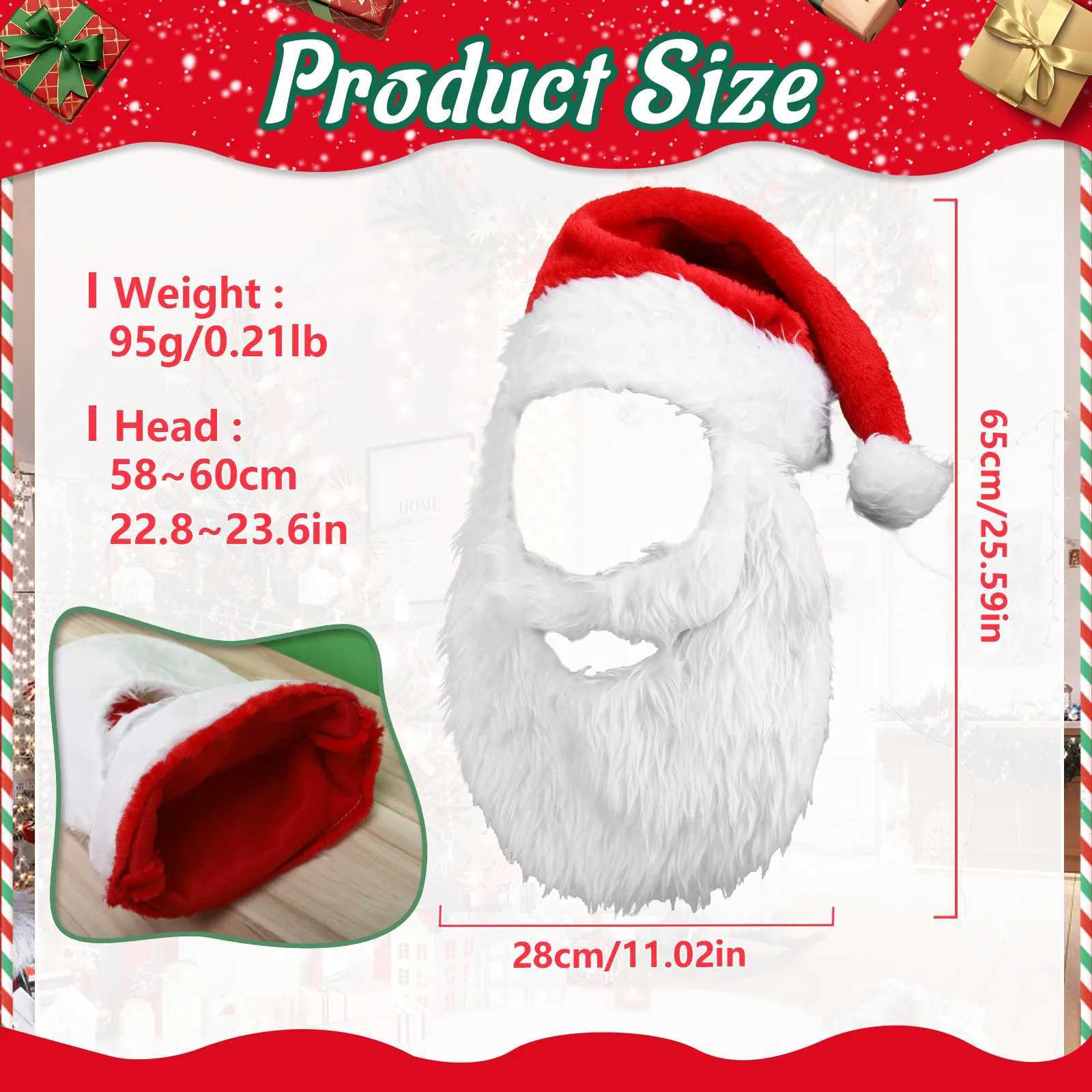 Christmas Decorations Santa Claus Bearded Christmas Hat Santa Claus Hat Red Hat Christmas Decorations Y251115