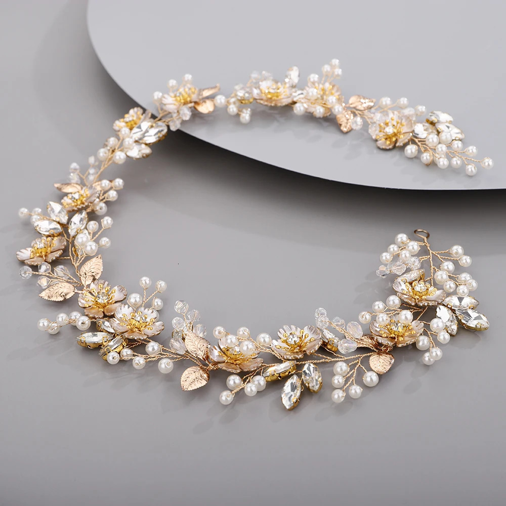 Pearl Bridal Hair Accessories Dresses For Special Events Flower Headbands Bridesmaids Gifts Trendy Wedding Hair Jewelry 250414