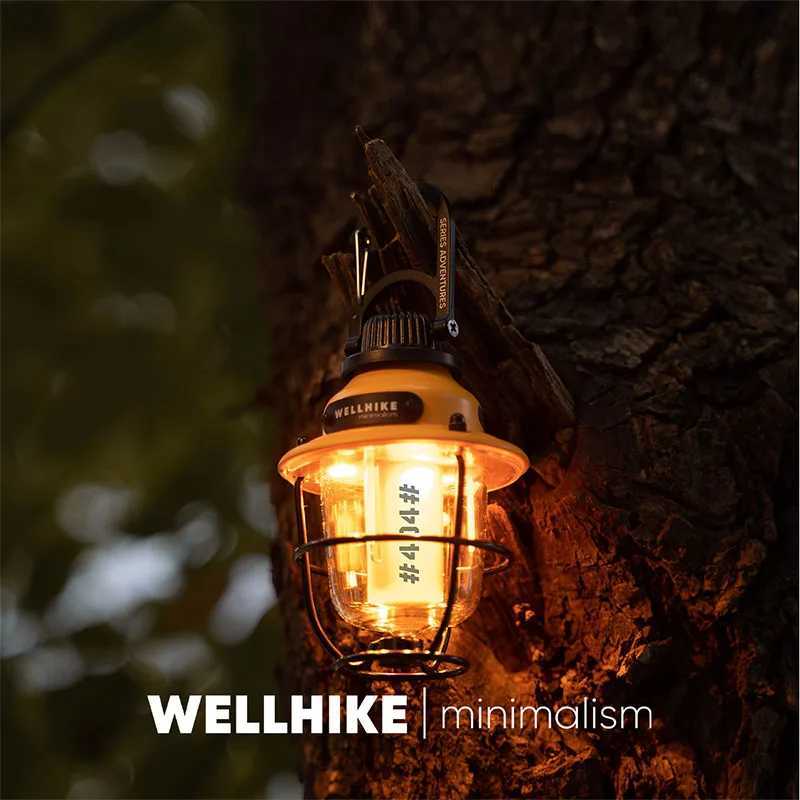 WELLHIKE Outdoor Lock Loose Fruit Lamp Ultra -Long Closer -End Photos Of The Camp Atmosphere Mini Lamp Multi -Gear Adjustment M251115