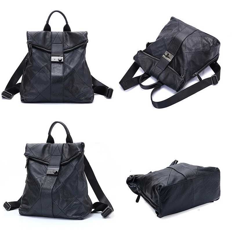 Leather Anti Theft Women Backpack Outdoor Travel Bag Large Capactiy Girls Schoolbag Daily Knapsack Mochila Feminina Sac A DosW251114