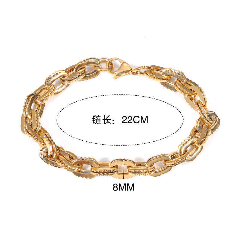 Stainless steel new high-end minimalist popular style autumn winter men's and women's fashionable high-quality bracelet