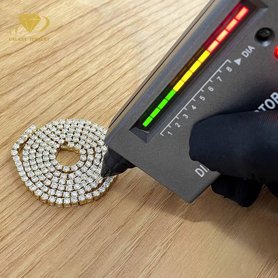 Fashion Jewelry Tennis Chains Diamond Jewelry 925 Sterling Silver Men Women Iced Out Vvs Moissanite Chain Bracelet Necklace