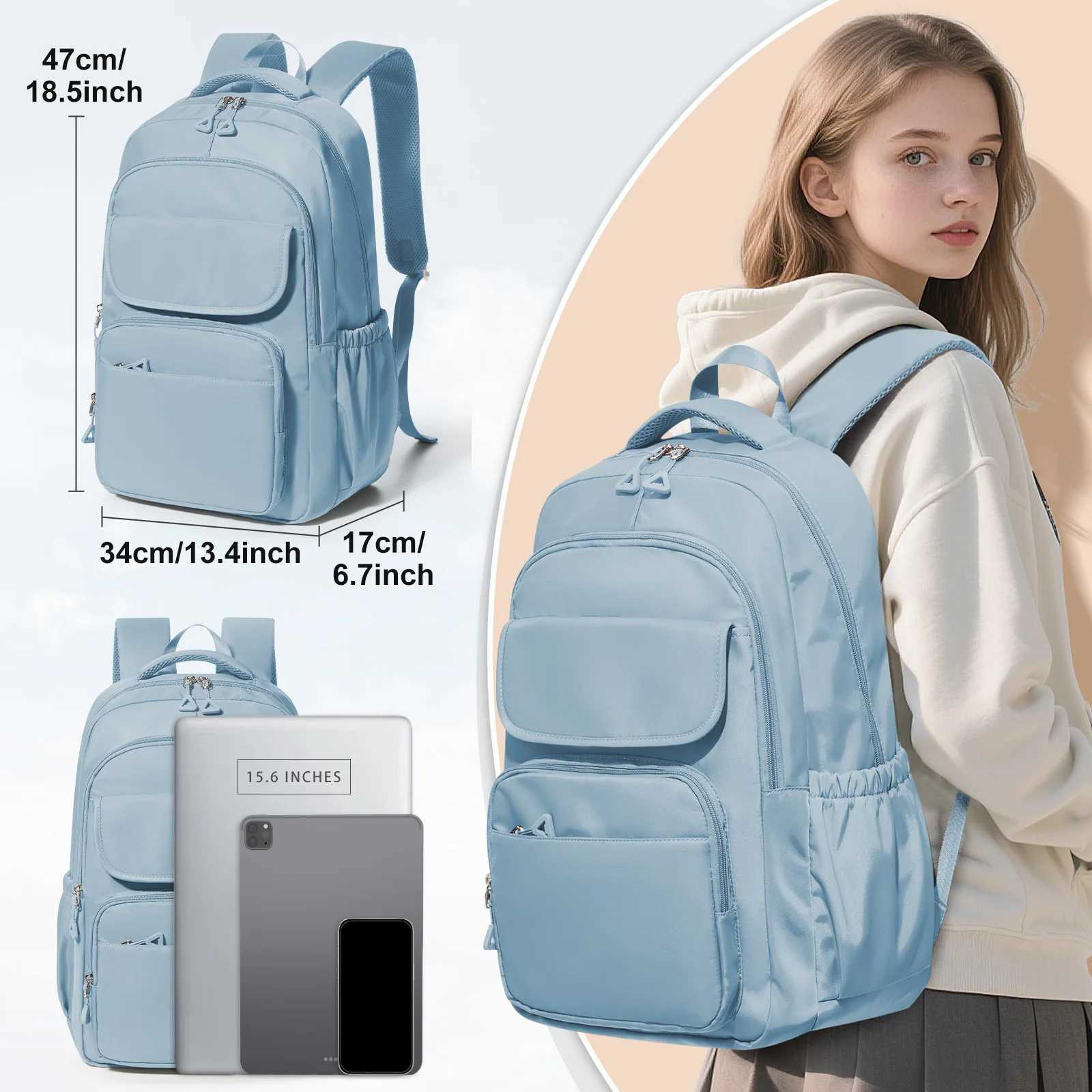 Female Fashion Schoolbag Waterproof Large Capacity School Bookbag Teens High School Girl Boys Casual Daypack Bag Travel BackpackW251114