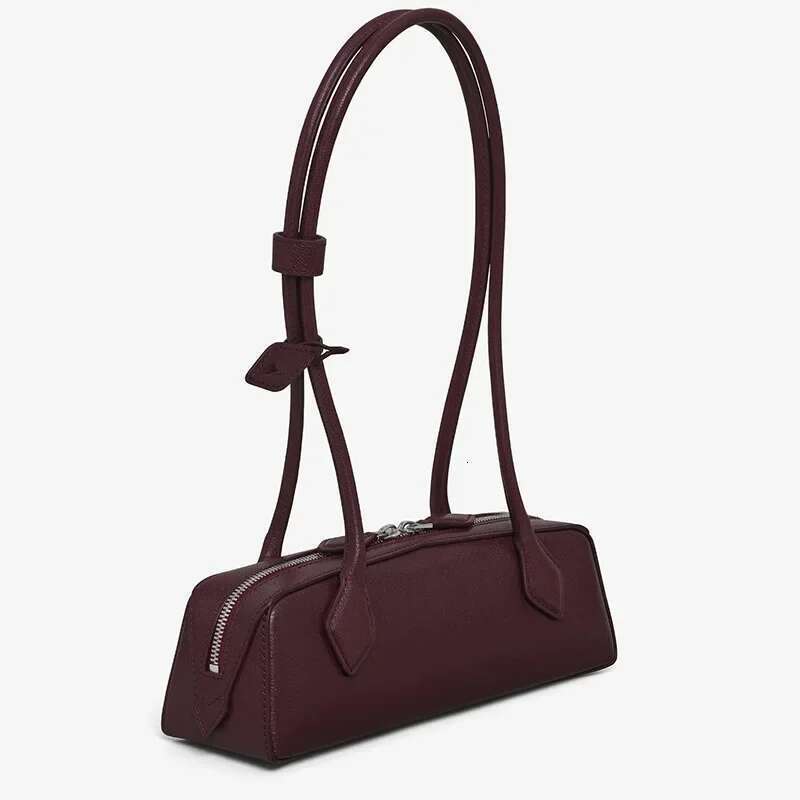 French Style Sausage Skin Ladies Handbag Leather Breadstick Retro Underarm Commuter Shoulder Bag Casual All-Match Women's Ba