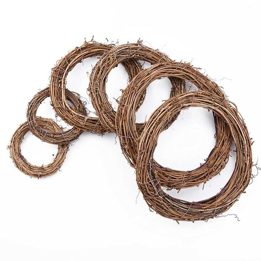 Artificial Rattan Frame Home Room Wedding Christmas Halloween Party Outdoor Decor DIY Gifts Bridal Wreath Yard Hanging AccessoryM251115