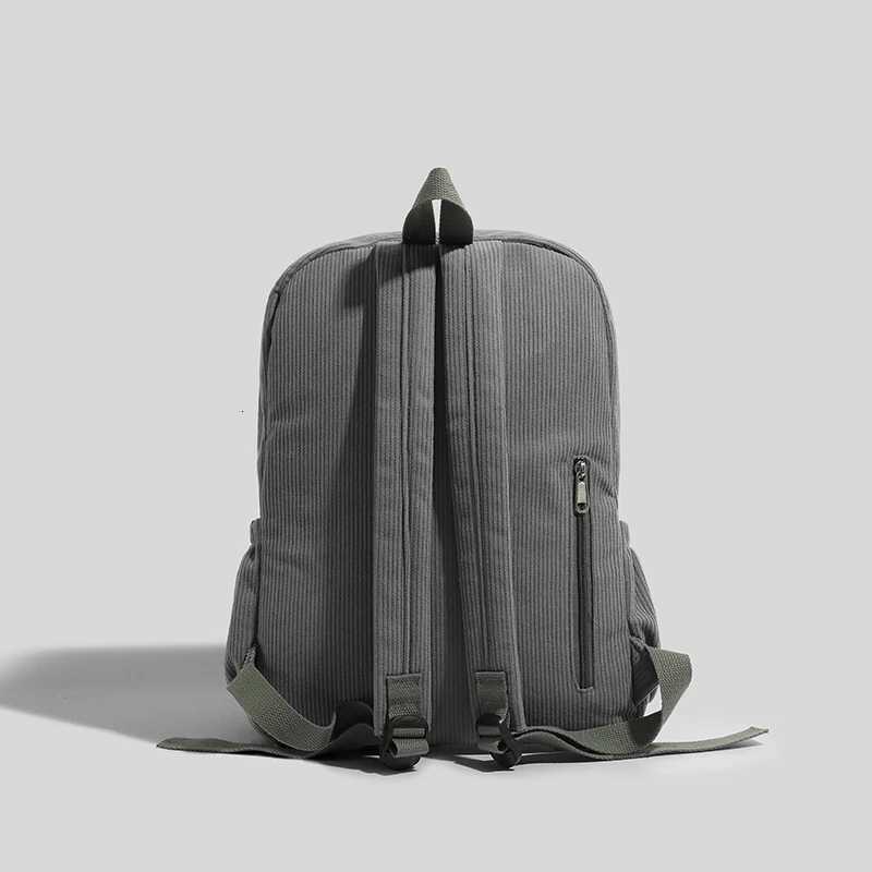 Ladies Fashionable Backpack Large Capacity Corduroy Material Simple And Durable Casual Travel Backpack Student BackpackW251114