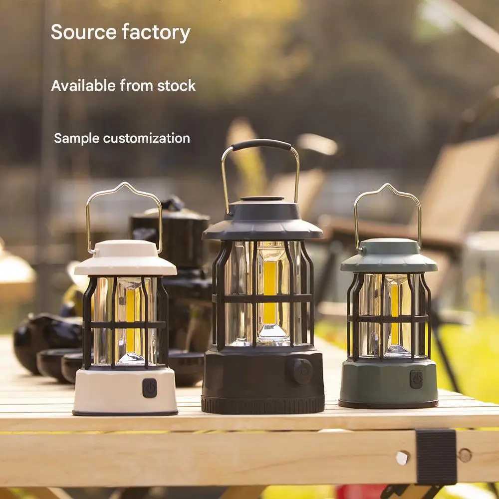 New camping lights outdoor camping lights tent lights portable horse lantern gifts Ningbo retro charging camp lamp M251115