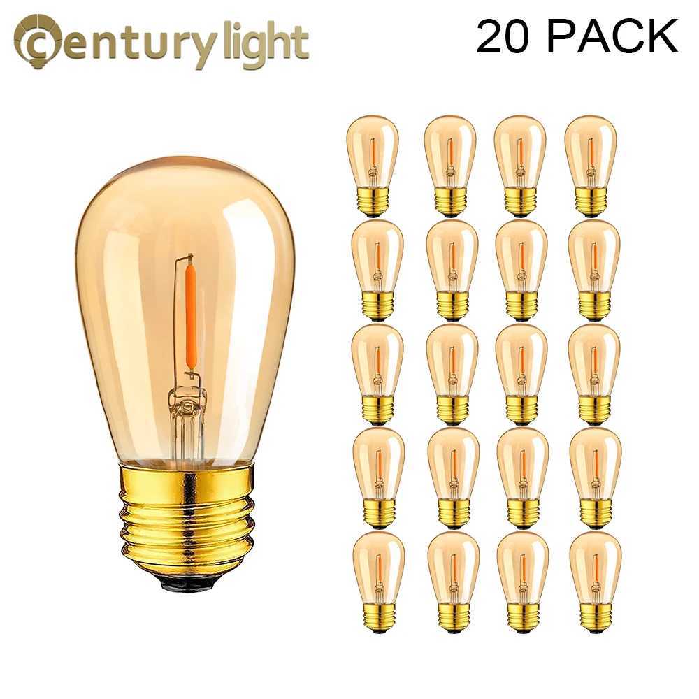 Vintage ST45 Led Filament Bulb 1W Equal to 10W incandescant Lamp E27 Base Amber Glass 2200K Warm Yellow Replacement Edison Bulbs C251115