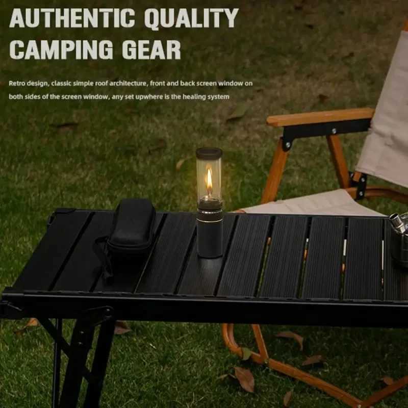 Portable Camping Tent Gas Lamp Outdoor Gas Candlelight Windproof Adjustable Gas Candlelight Lantern for Camping Accessories M251115