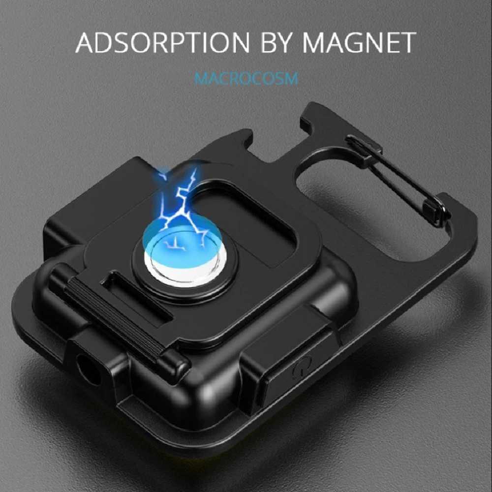 Portable Mini Super Bright COB Keychain Light 4 Lighting Modes Forwork Light Flashlight Charging Lamp Camping Lights with Magnet M251115