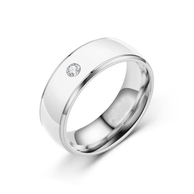 Stainless Steel Men's Fashion Finger Band Ring Waterproof Couple Titanium Steel Rings for Men Women Party Birthday Nice Jewelry Gift