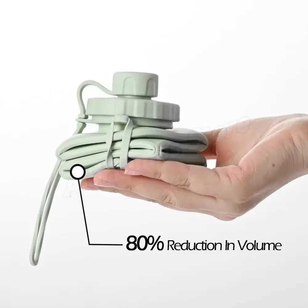 Silicone Folding Water Cup Outdoor Portable and Scalable Sports Collapsible Water Bottle Travel Camping Cup 2025 Handy CupW251114