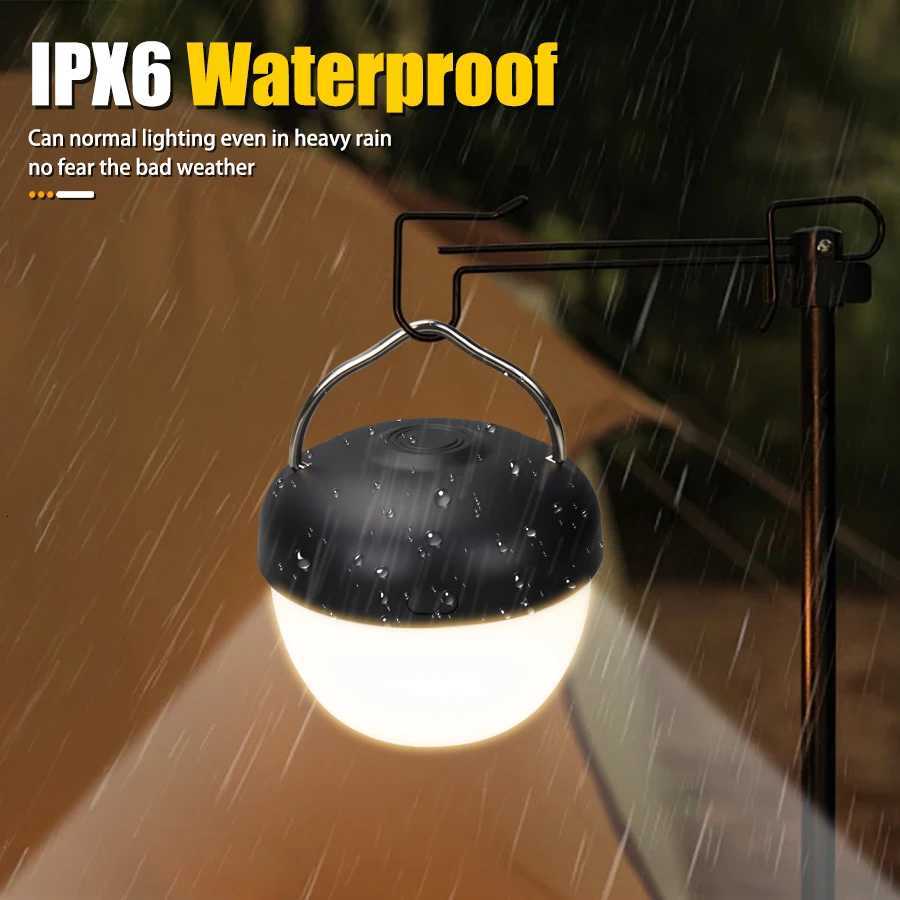 Outdoor LED Camping Lights Rechargeable Portable Night Lamps Built in Battery Emergency Tent Hanging Light Emergency Men Gift M251115