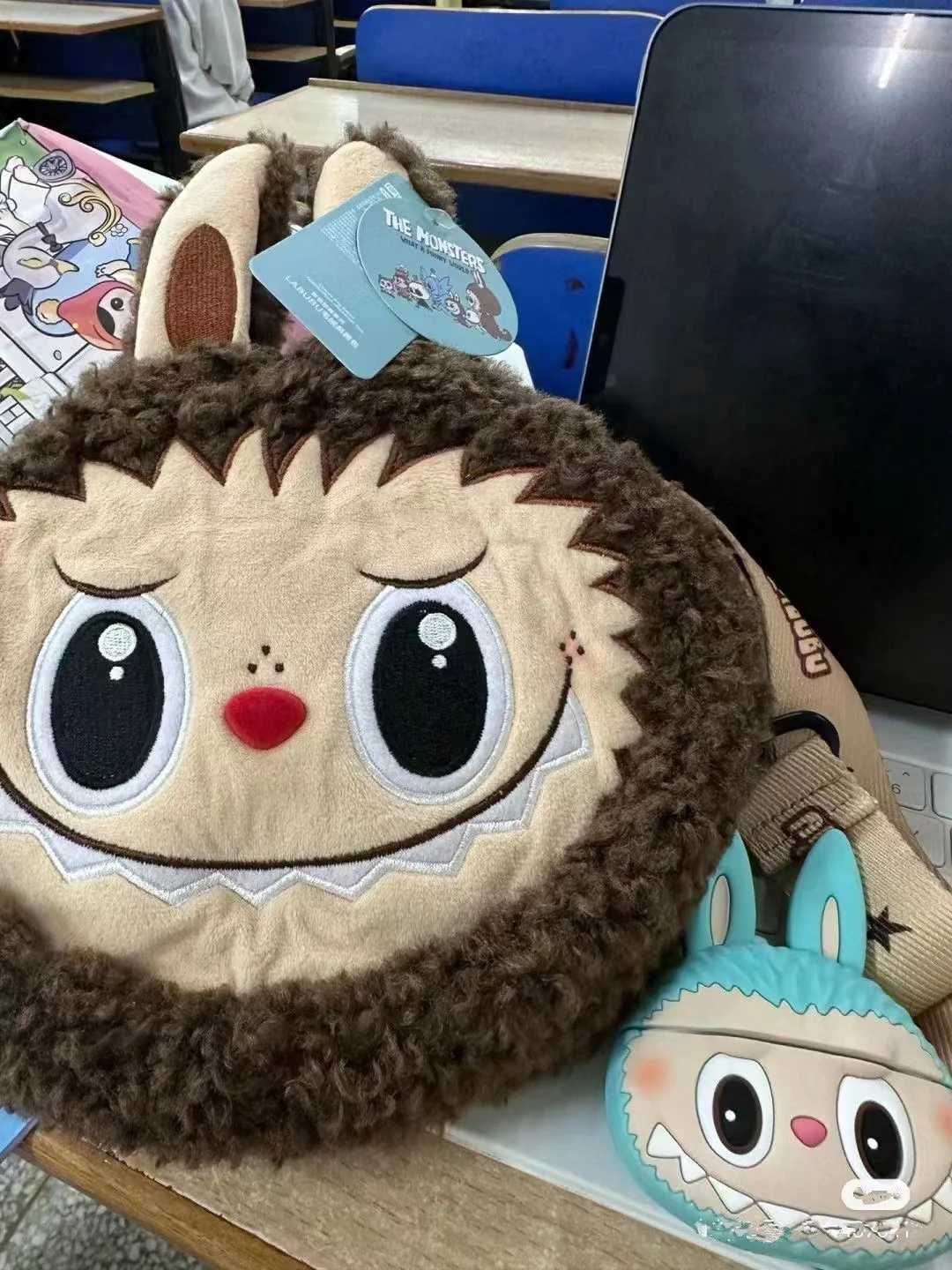 Labubu City Park Limited Cross shaped Bag Plush Wallet Phone Bag Womens Card Love Cartoon Bag Shoulder Bag Handbag Girl Gift X250415