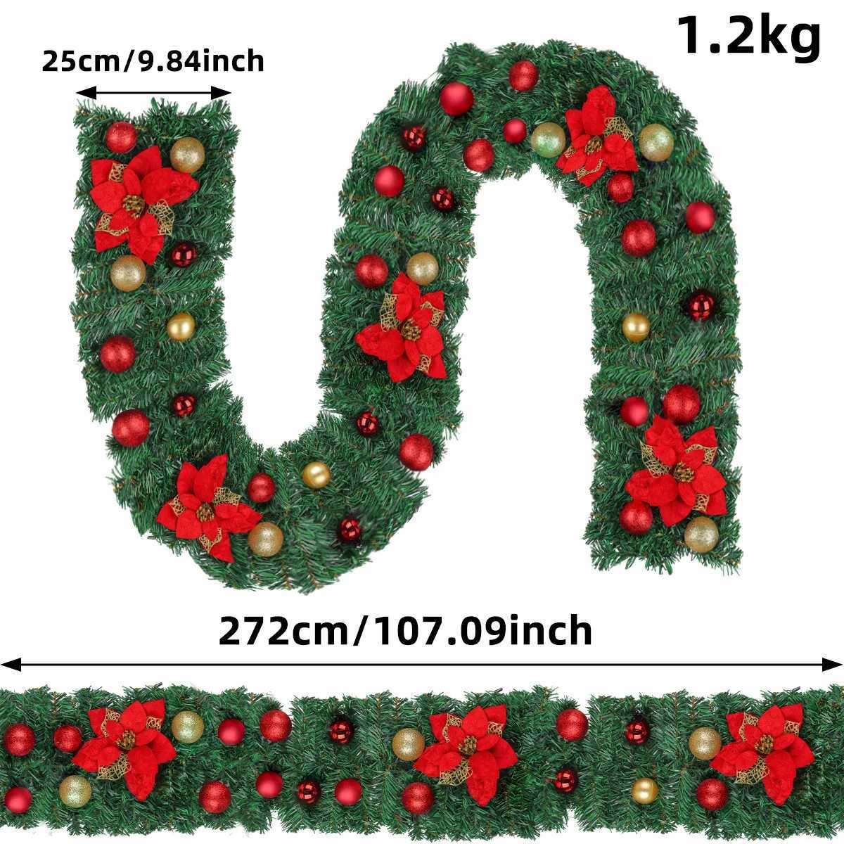 2025 Christmas Wreath Green Artificial Wreath With Cones And Red Berries Artificial Decoration For Indoor And Outdoor GardenM251115