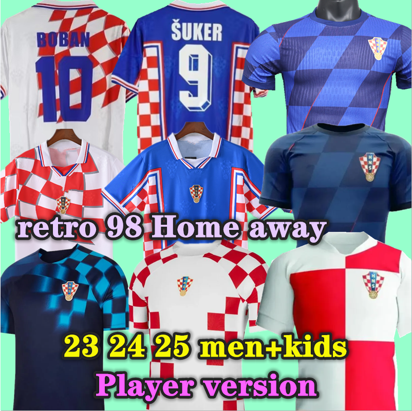 2024 2025 Croacia MODRIC soccer jerseys retro 98 Home national team MANDZUKIC PERISIC KALINIC 24 25 Croatia men kids Player football shirt KOVACIC Rakitic Kramaric