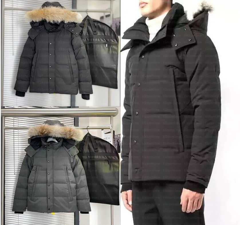 Canada Down Jacket goosejackets Designer Womens Puffer Jackets Winter Parka Coat Real Wolf Fur Outdoor Wyndham Windbreaker Outerwear Removable Hooded jacket XS-XL