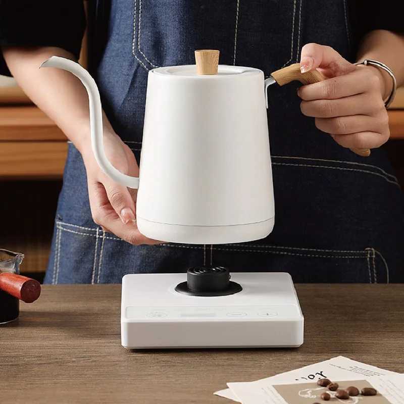 110V/220V Smart Gooseneck Coffee Kettle 304 Stainless Steel Quick Kettle Office Temperature Control Teapot Thermos Pot 800ml Y251114